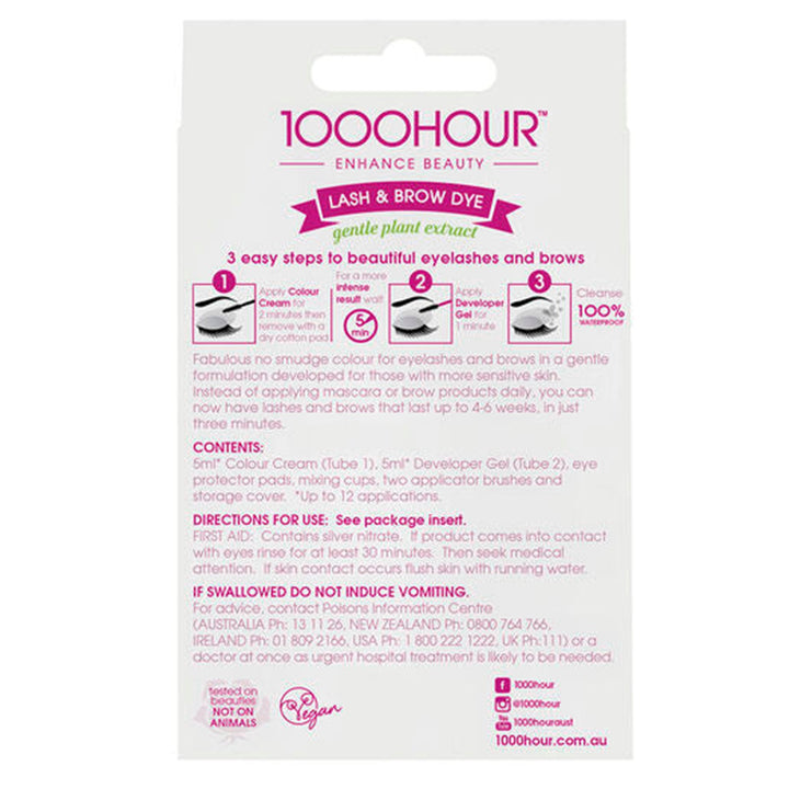 1000 Hour Lash & Brow Dye Kit Plant Extract Dark Brown