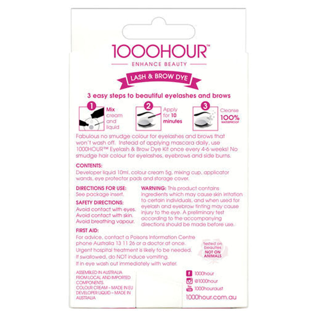 1000 HOUR EYELASH & BROW DYE KIT - Brown Black