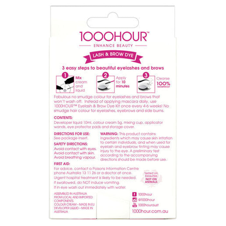 1000 HOUR EYELASH & BROW DYE KIT - Brown Black