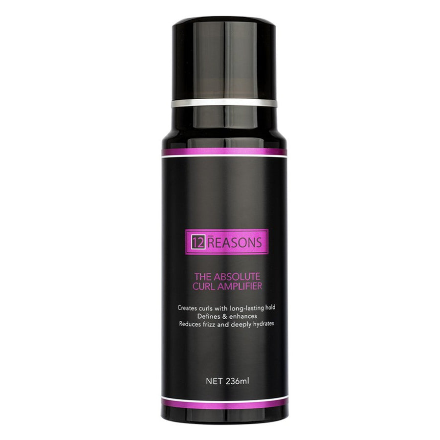 12Reasons The Absolute Curl Amplifier Styling Cream helps to Define and enhance curls with long-lasting hold and control whilst protecting hair curls from Humidity, frizz and flyaways.