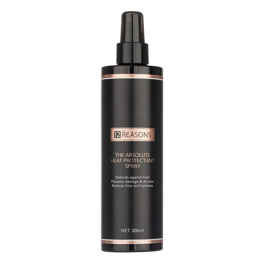 12Reasons The Absolute Heat Protectant Spray provides heat defence with transformational ingredients to defend against damage, dryness and frizz from within. PLUS the Generous 300ml size lasts styling session after styling session.