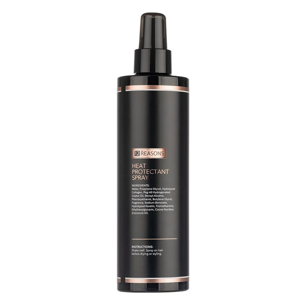 12Reasons The Absolute Heat Protectant Spray provides heat defence with transformational ingredients to defend against damage, dryness and frizz from within. PLUS the Generous 300ml size lasts styling session after styling session.