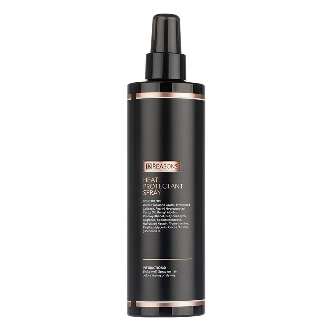 12Reasons The Absolute Heat Protectant Spray provides heat defence with transformational ingredients to defend against damage, dryness and frizz from within. PLUS the Generous 300ml size lasts styling session after styling session.