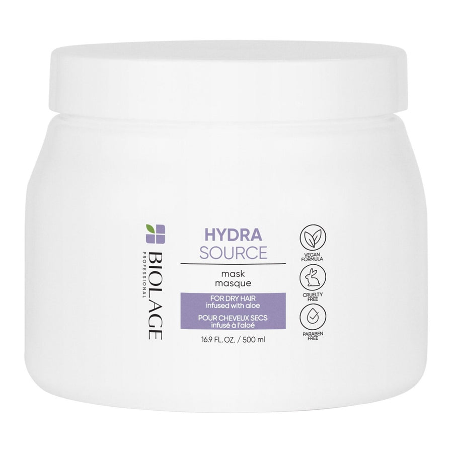 Biolage Hydrasource Mask 500ml revives dry strands with an intense conditioning treatment.