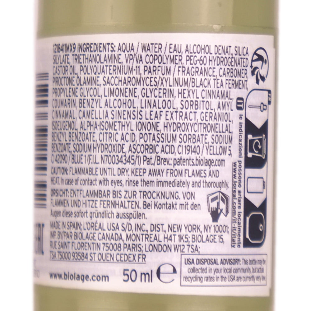 Biolage Scalp Sync Oil Balancing Serum absorbs scalp oil, keeps hair strand oil-free between washes, and leaves scalp feeling fresh for up to 48 hours.