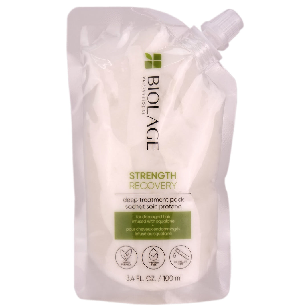 Biolage Strength Recovery Deep Treatment 100ml is a rinse-off hair mask for damaged hair that needs extra moisture, nourishment, and repair.