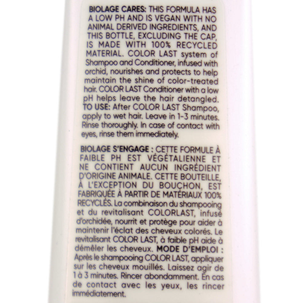 Matrix Biolage Color Last Conditioner helps maintain the depth, tone and shine for colour-treated hair.