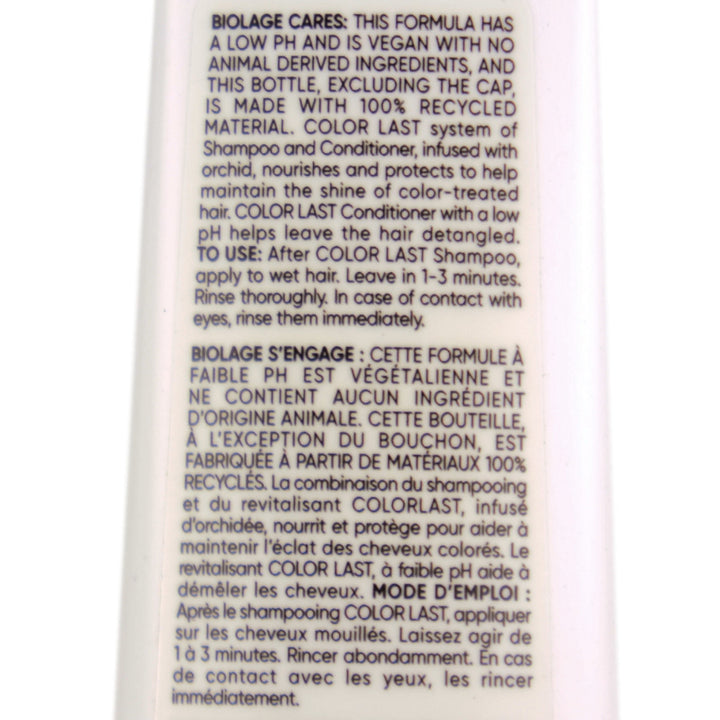 Matrix Biolage Color Last Conditioner helps maintain the depth, tone and shine for colour-treated hair.