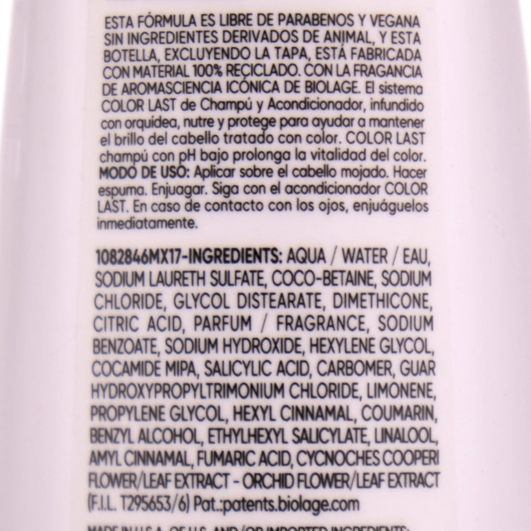 Matrix Biolage Colorlast Shampoo nourishes and protects to help maintain the depth, tone and shine of colour-treated hair.