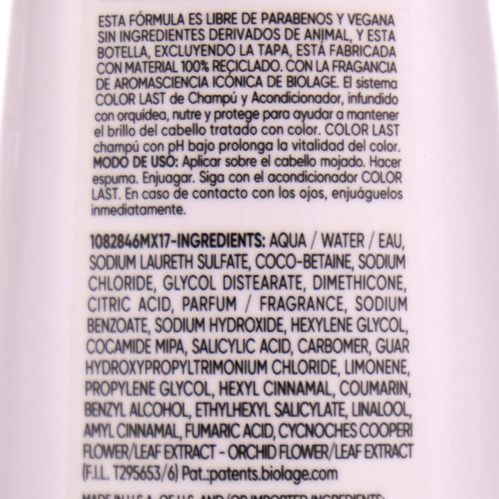 Matrix Biolage Colorlast Shampoo nourishes and protects to help maintain the depth, tone and shine of colour-treated hair.