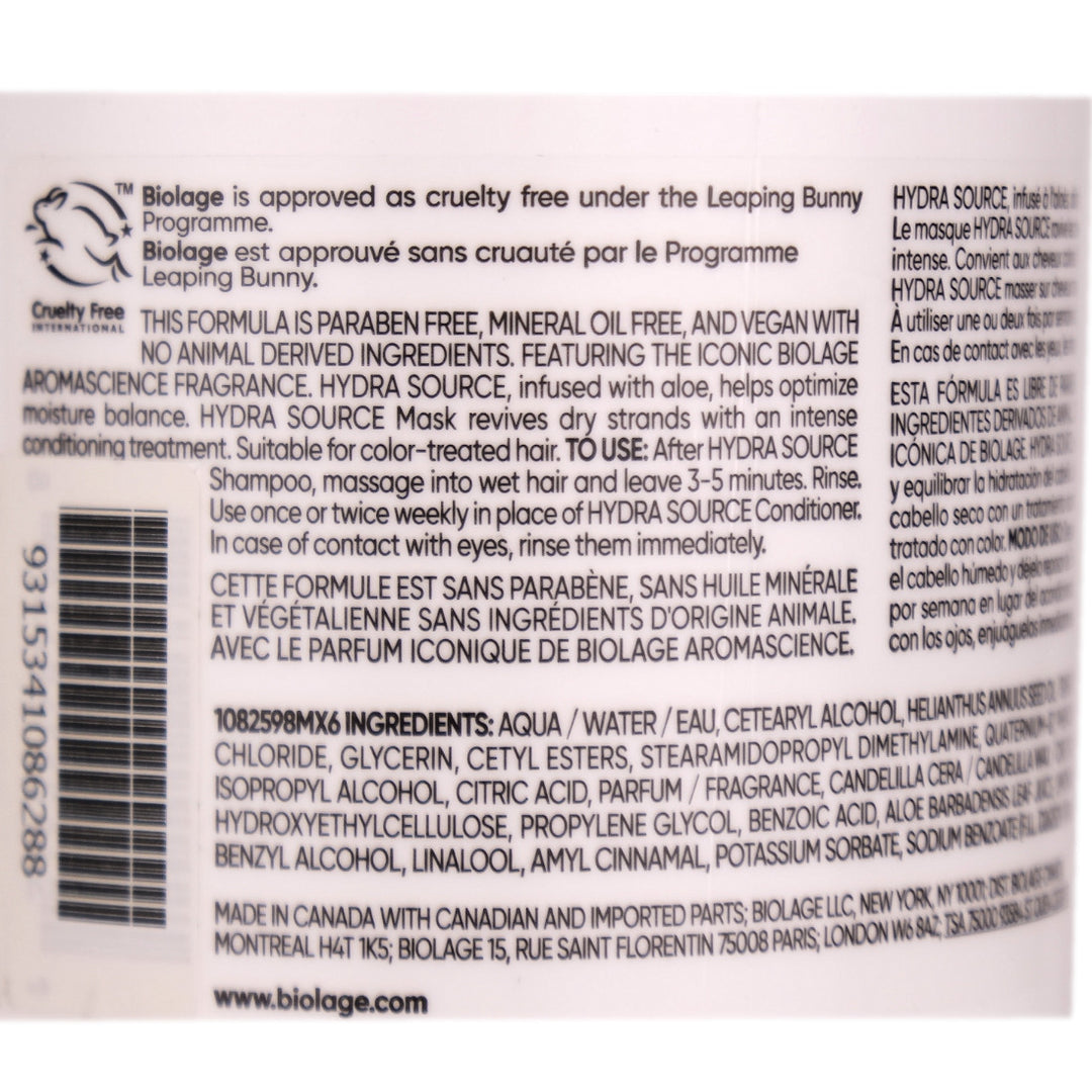 Biolage Hydra Source Mask 500ml