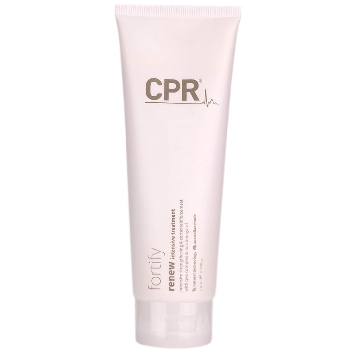 CPR Fortify Renew Intensive Treatment in a 170ml tube renews, replenishes, revives overworked and distressed hair.