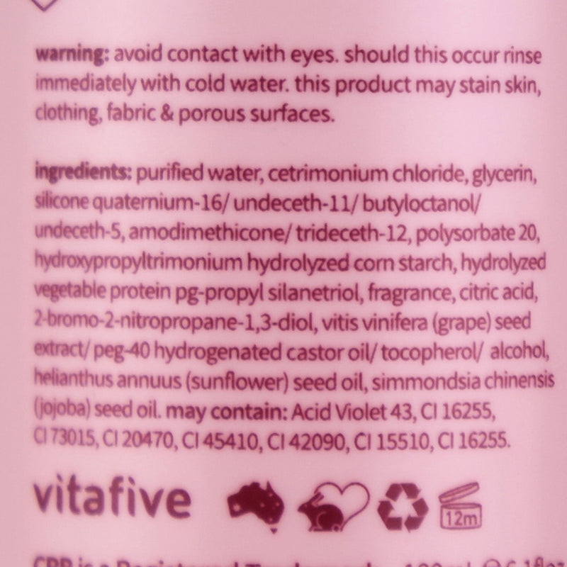 CPR Serious Pink Instant Toner temporarily adds pink reflects to blonde, lightened or grey hair.