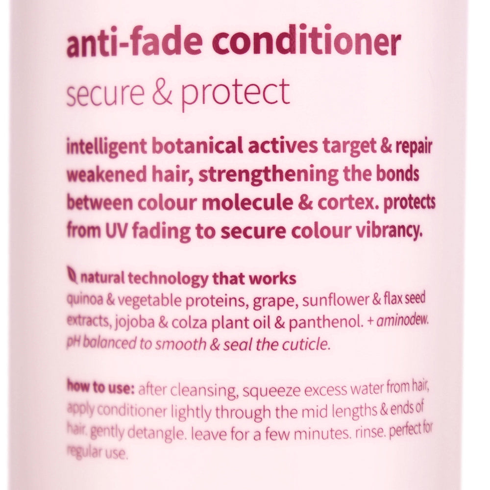 CPR Colour Anti-Fade Conditioner 900ml helps protect and seal in colour vibrancy with advanced, natural botanical formula that is silicone and paraben free.