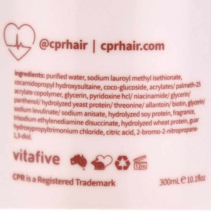 CPR Volume Amplify Shampoo  in a 300ml bottle helps to strengthen, energies and volumise fine, limp hair.