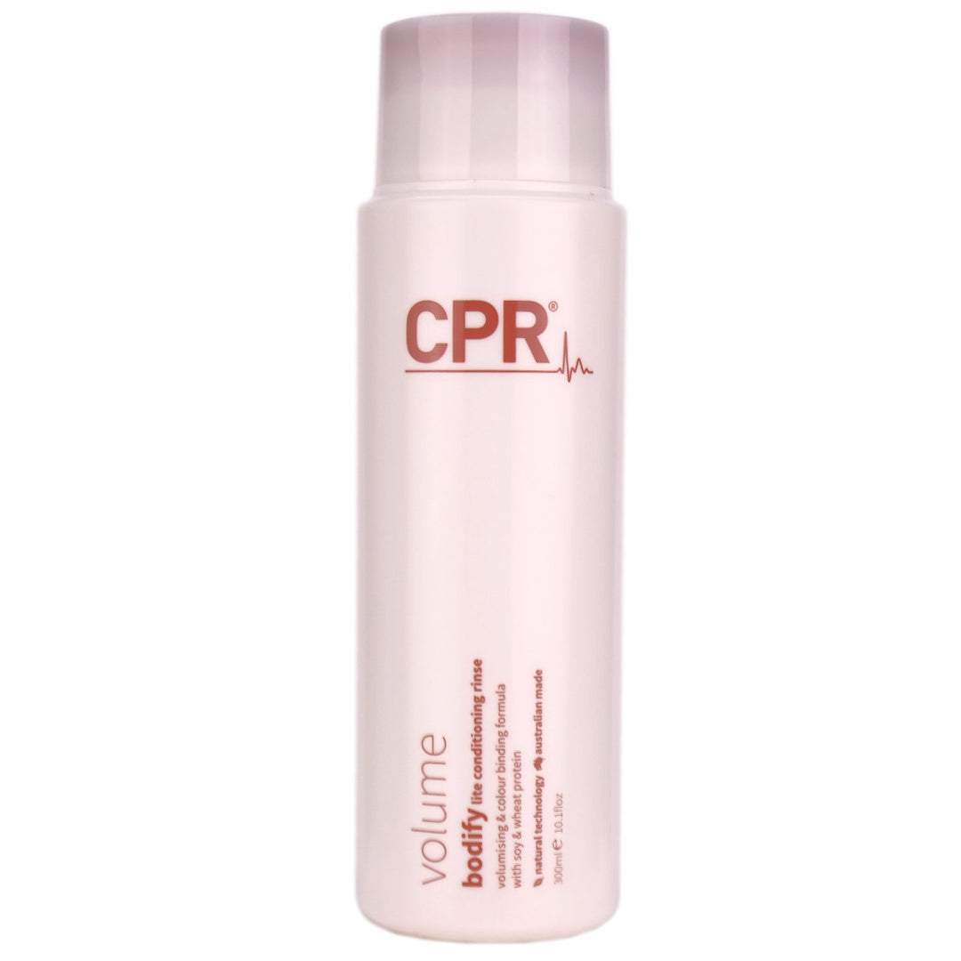 CPR Volume Bodify Lite Conditioning Rinse in a 300ml bottle helps to Add volume, body and bounce to fine, limp hair.