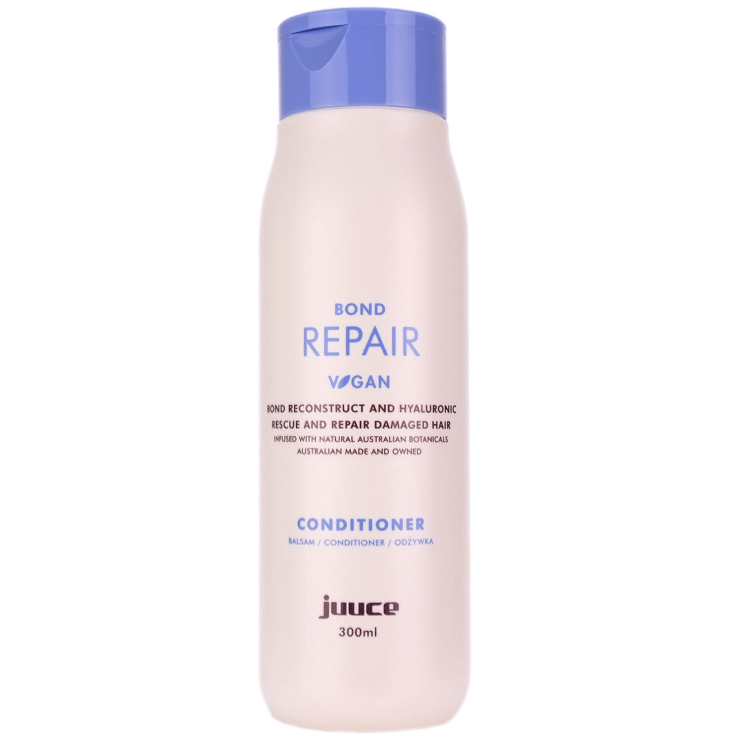 <strong>Juuce Bond Repair Conditioner 300ml</strong> helps with smoothing, detangling and restoring strength to your hair, leving hair supple and resilient.