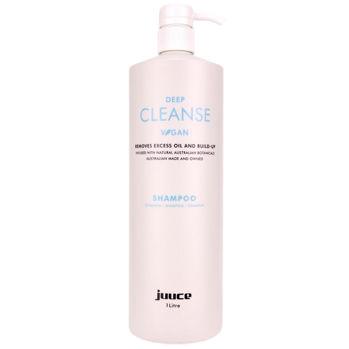 Juuce Deep Cleanse Shampoo 1 Litre helps to removes product or chlorine build up and controls an oily scalp.