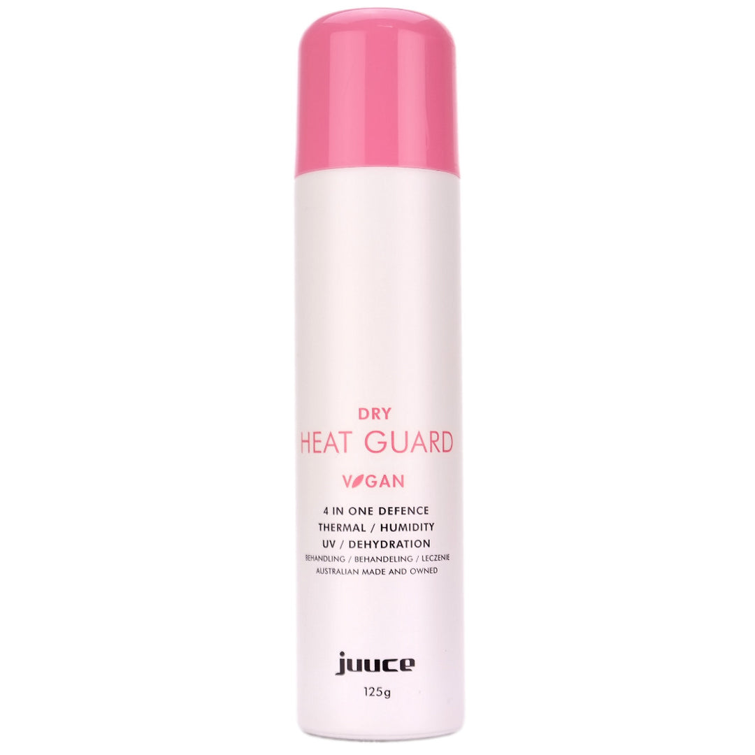 Juuce Dry Heat Guard Spray defends and protects hair from thermal, humidity, UV and dehydration. 