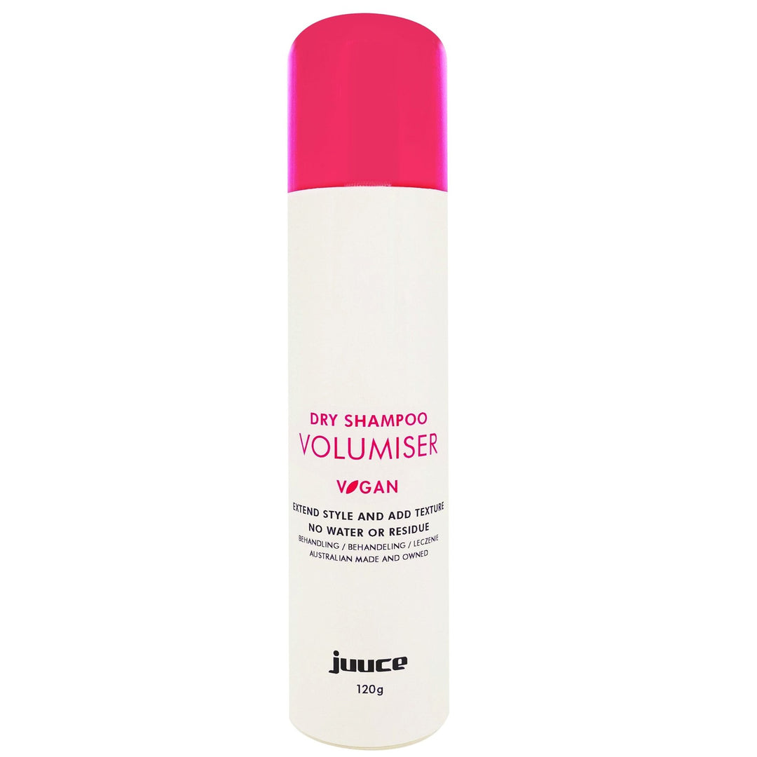 Juuce Dry Shampoo Volumiser is a weightless, transparent powder spray that absorbs excess oil and buildup, instantly refreshing your hair and leaving it feeling clean and revitalised.