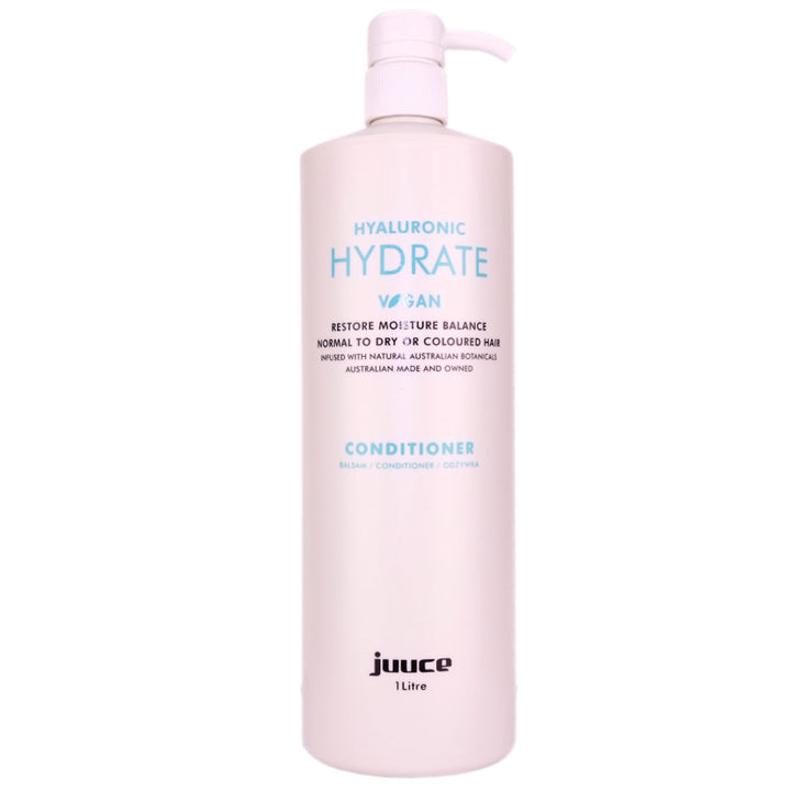 Juuce Hydrate Conditioner 1 Litre provides shine and nourishes dry & chemically treated hair.