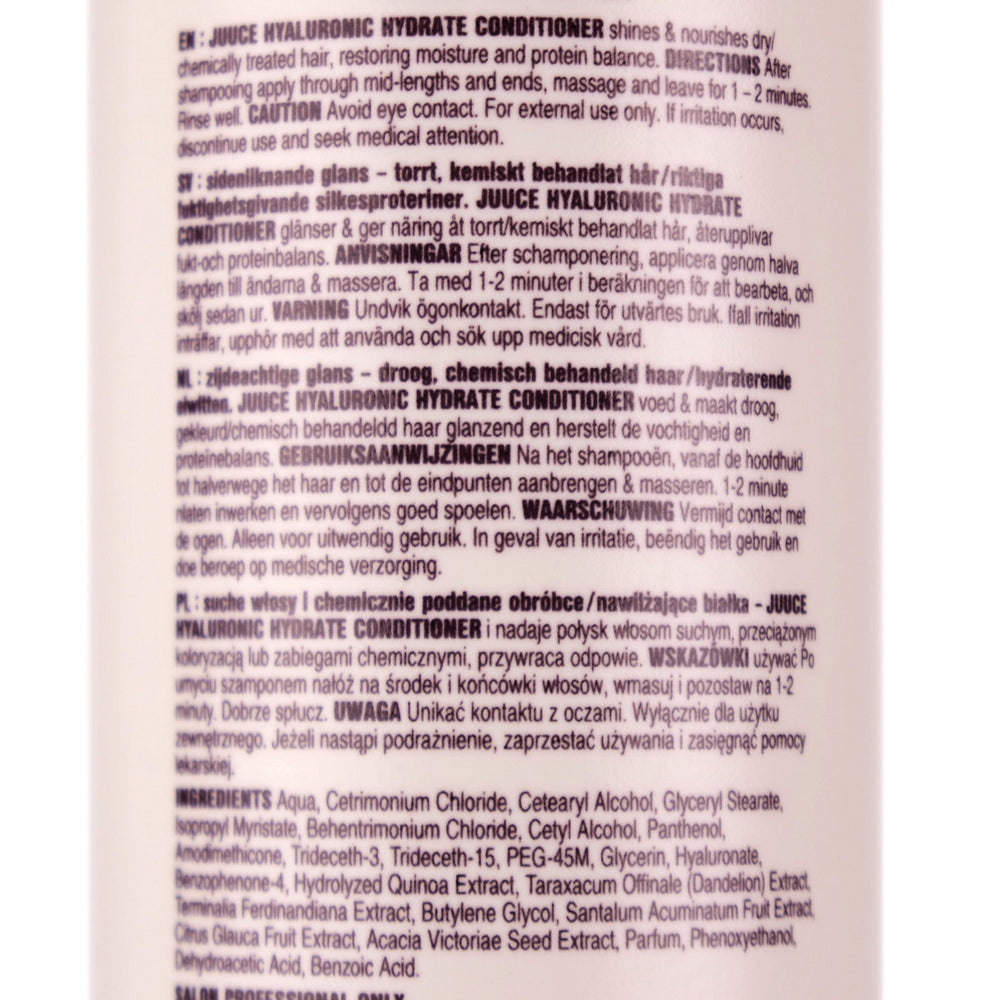 <strong>Juuce Hydrate Conditioner 300ml</strong> nourishes dry &amp; chemically treated hair.