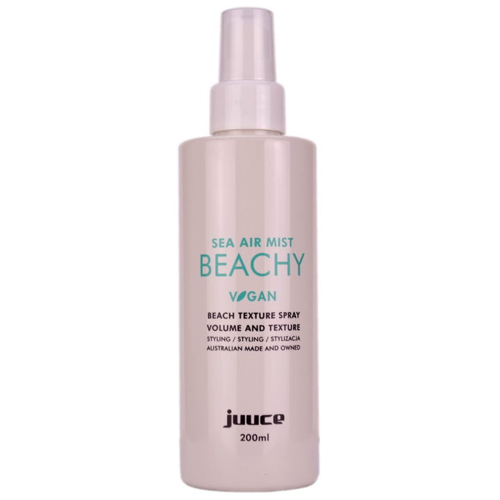 Juuce Sea Air Mist Texture Spray creates volume and texture separation and control for a natural, touchable beach tousled look.