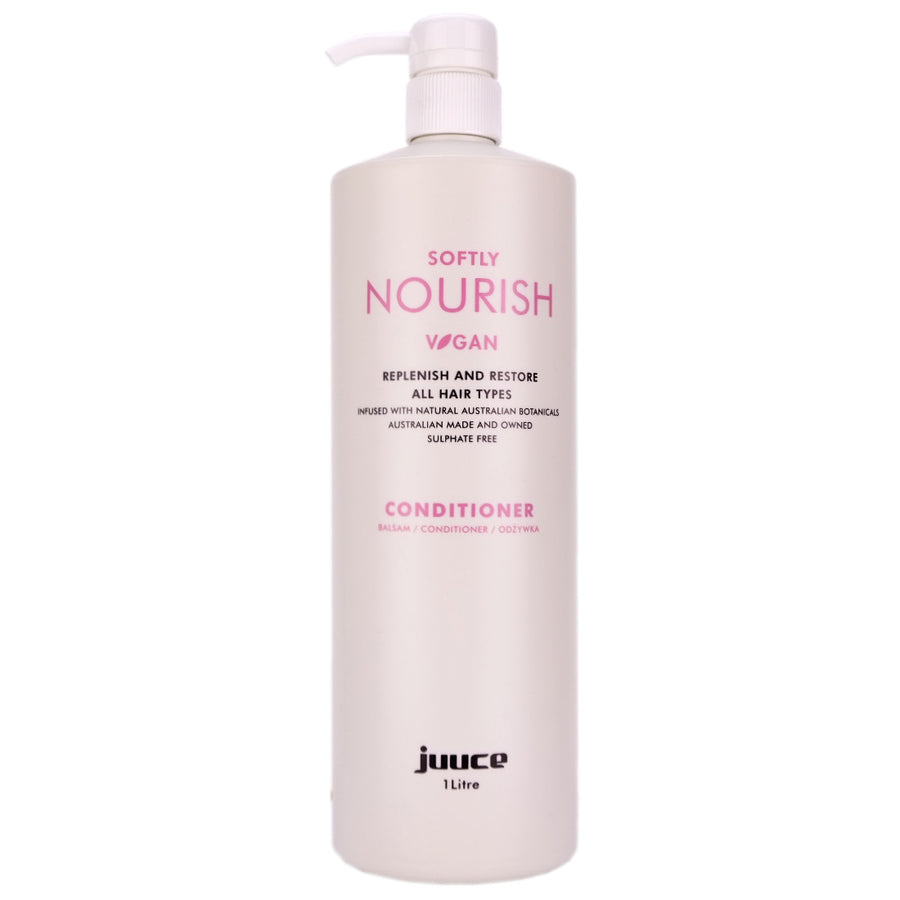 Juuce Softly Nourish Conditioner soothes, softens, nourishes and promotes colour longevity to all hair types.