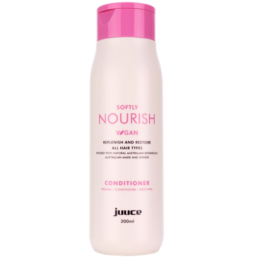 <strong>Juuce Softly Nourish Conditioner&nbsp;</strong>soothes, softens, nourishes and promotes colour longevity to all hair types.