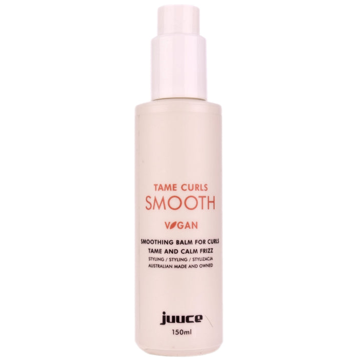 Juuce Tame Curls Smooth Balm is a silky smoothing cream with avocado and macadamia oil extracts to smooth, control frizz and add shine.