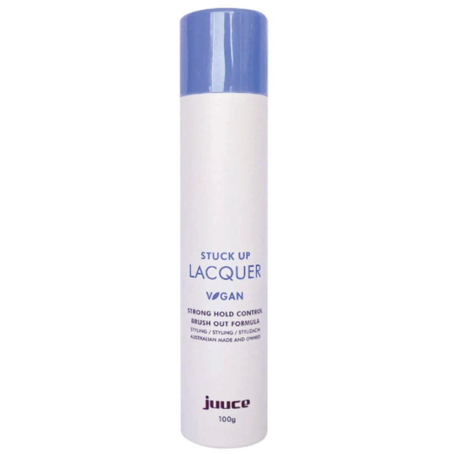 Juuce Stuck Up travel size is a Strong Hold Hair Lacquer to control and finish hair styles.