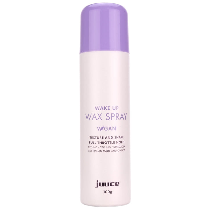 Juuce Wake Up is a wearable wax spray adds body, texture and shape with a matt finish. Spray into undone hair hair for a choppy, dimensional, edgy lived in look.