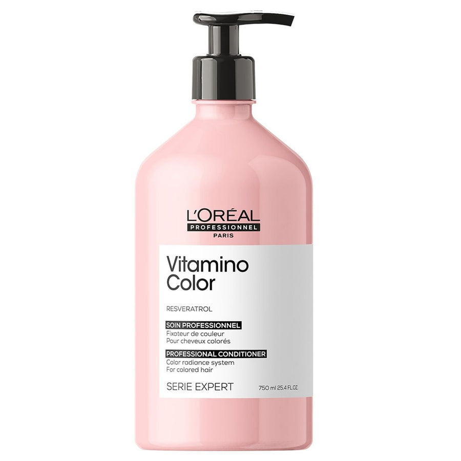 L'Oreal Vitamino Colour Professional Conditioner 750ml is a conditioner system for coloured hair that protects the hair fiber to enhance colour radiance.