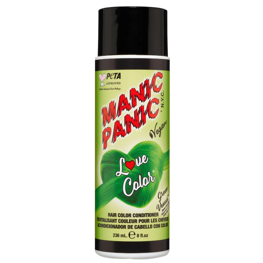 Manic Panic Love Colour Green Venus Colour Depositing Conditioner provides a bright neon green that will refresh and intensify your faded color.