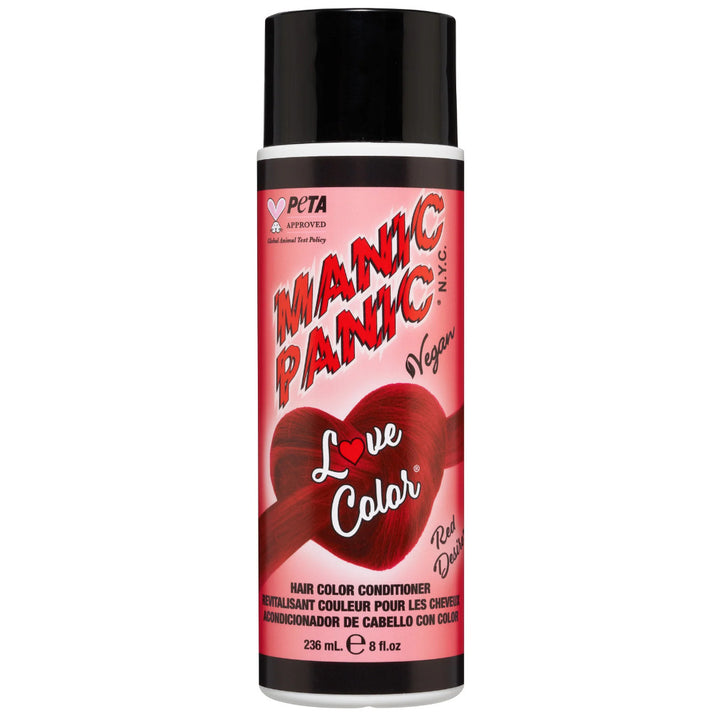 Manic Panic Love Colour Red Desire Colour Depositing Conditioner provides a classic warm vibrant red that will refresh and intensify your faded colour.