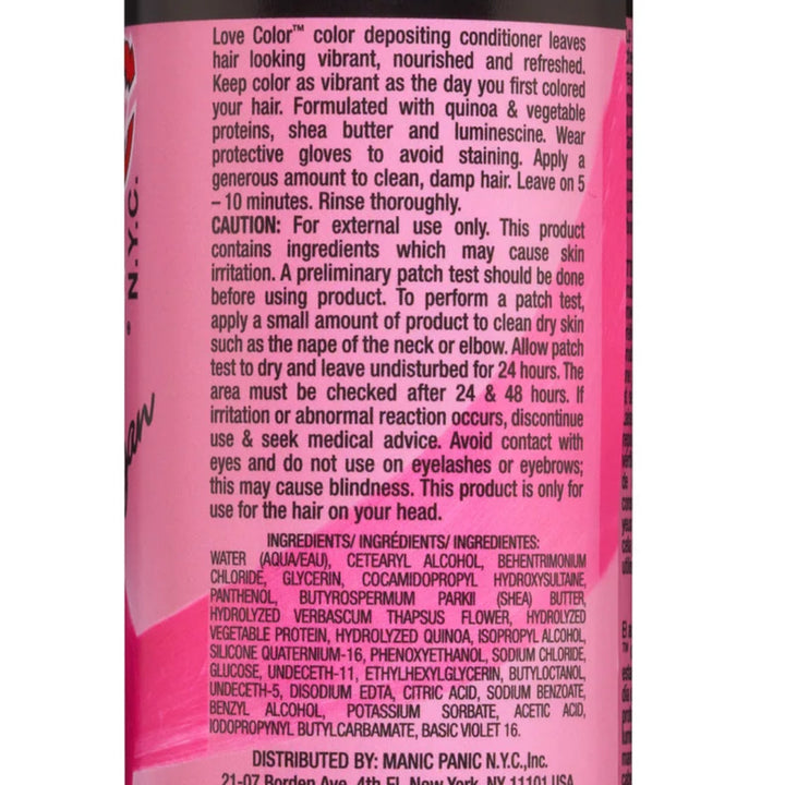 Manic Panic Love Colour Pink Passion Depositing Conditioner 236ml