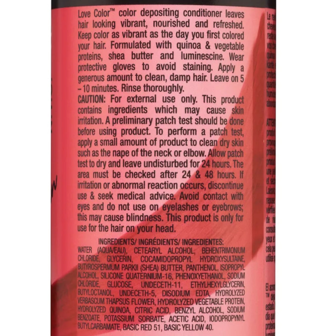 Manic Panic Love Colour Red Desire Colour Depositing Conditioner provides a classic warm vibrant red that will refresh and intensify your faded colour.