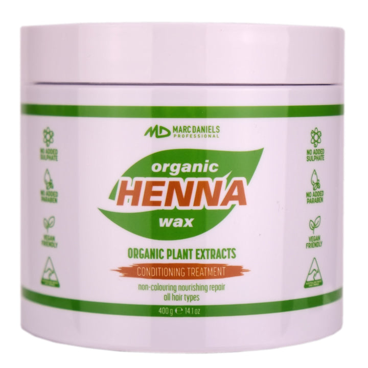 Marc Daniels Organic Henna Wax treatment is an intensive non-colouring hair conditioner specially formulated for dry, damaged and lifeless hair.