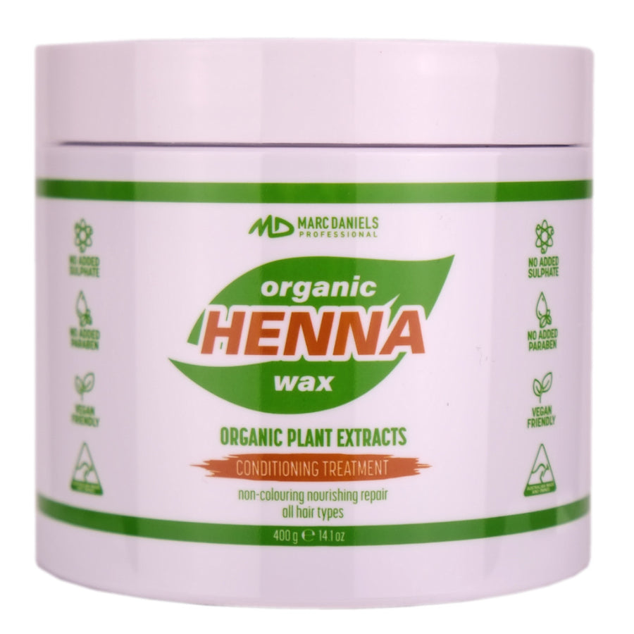 Marc Daniels Organic Henna Wax treatment is an intensive non-colouring hair conditioner specially formulated for dry, damaged and lifeless hair.