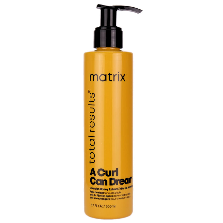 Matrix A Curl Can Dream Light-Hold Gel is for curls and coils, infused with Manuka honey extract is a defining hair gel that layers perfectly over A Curl Can Dream Moisturizing Cream, without flaking or crunch.