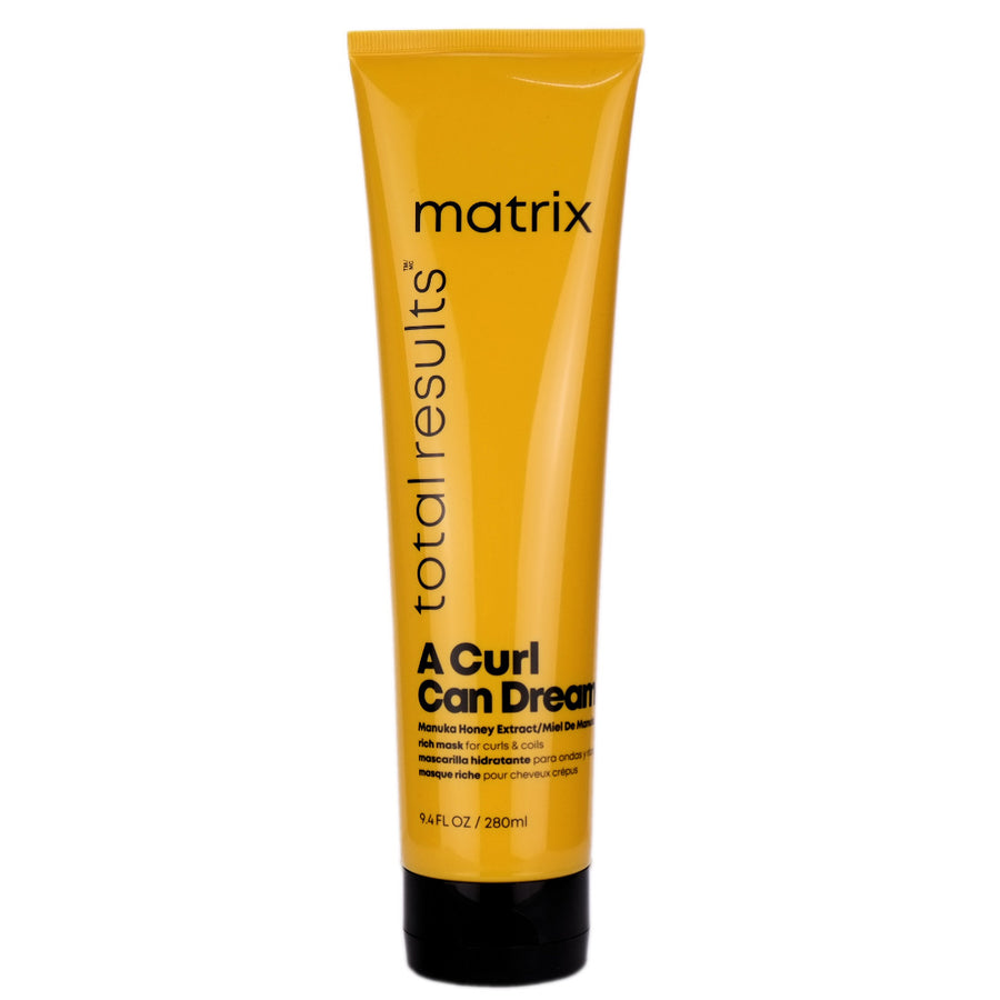 Matrix A Curl Can Dream Rich Mask for curls and coils is infused with Manuka honey extract and provides deep hydration that preserves curls and coils, leaving your hair bouncy, soft and defined.
