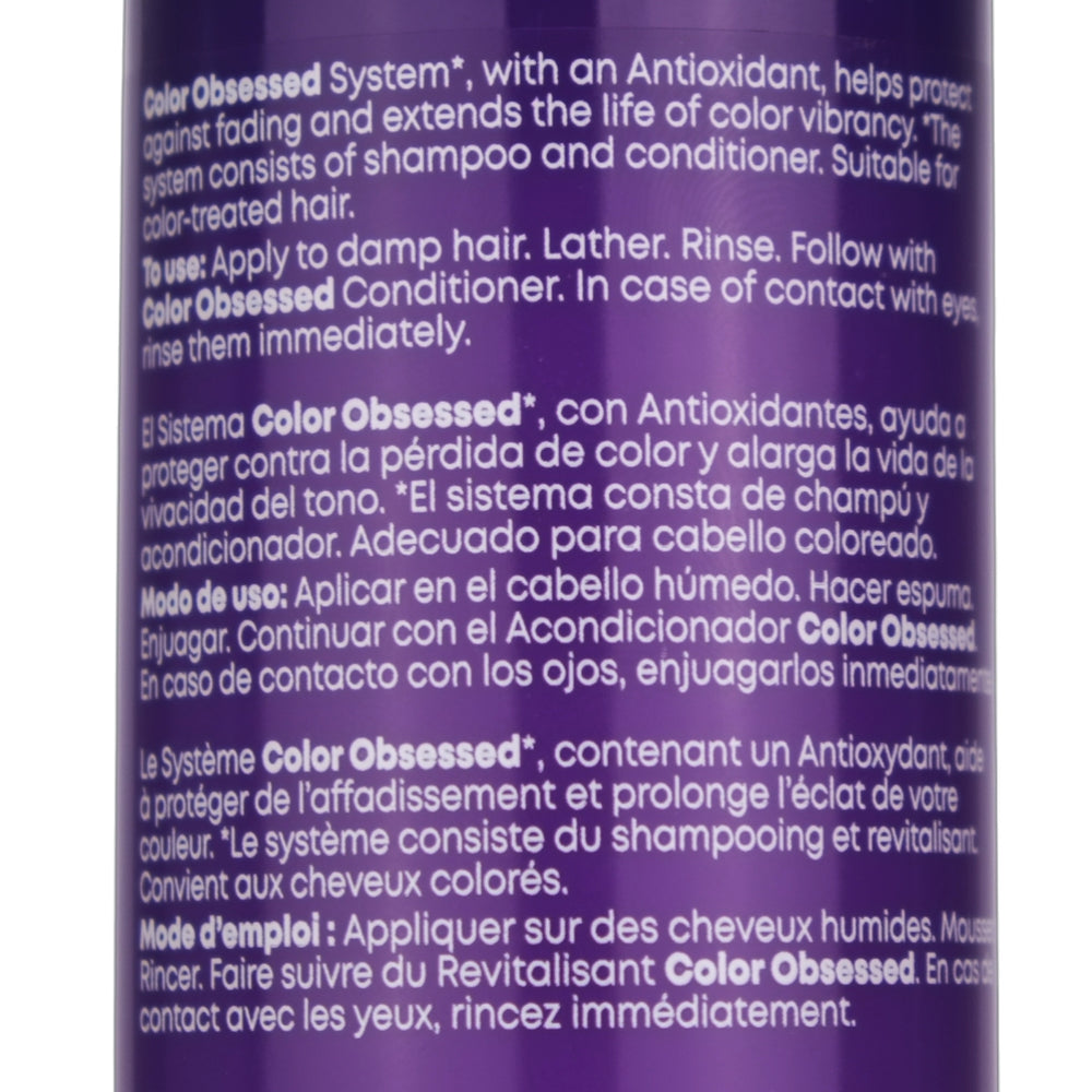 Matrix Color Obsessed Shampoo in a 300ml helps protect against fading and extends the life of colour vibrancy.