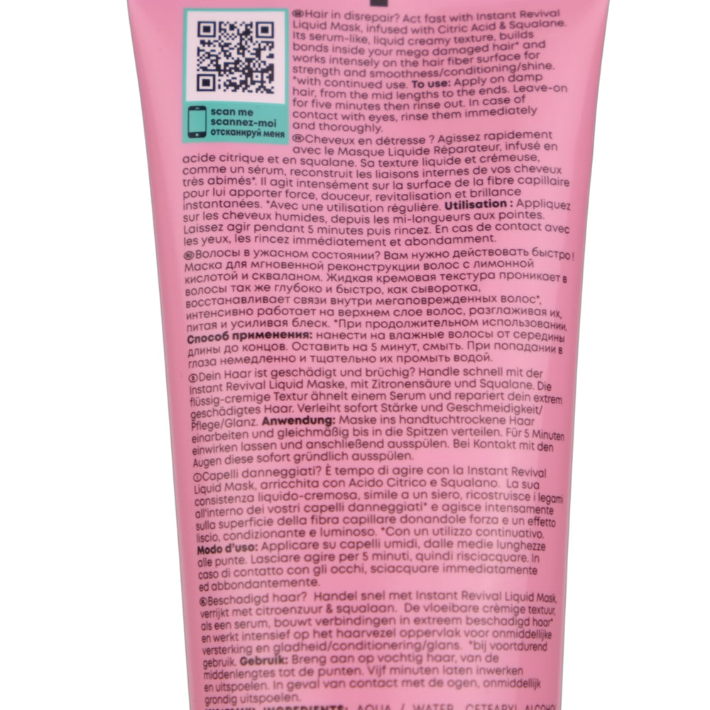 Matrix InstaCure Build-A-Bond Liquid Mask 250ml is a powerful hair treatment infused with citric acid and squalane to strengthen hair from the inside out.