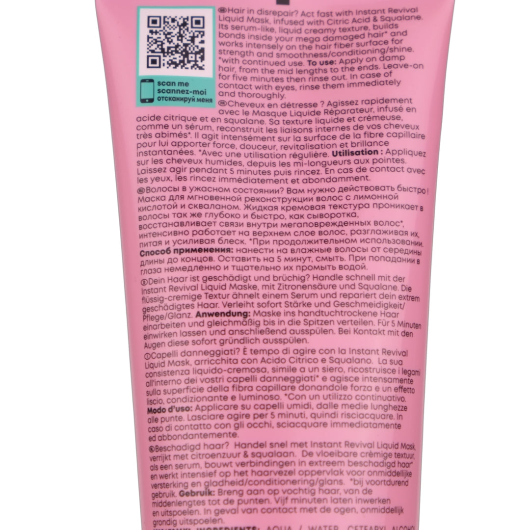 Matrix InstaCure Build-A-Bond Liquid Mask 250ml is a powerful hair treatment infused with citric acid and squalane to strengthen hair from the inside out.