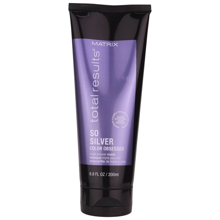 Matrix So Silver Triple Power Mask thinks like a toner and conditions like a deep treatment, customizable to enhance all blonde hair and grey hair to a cool toned finish.