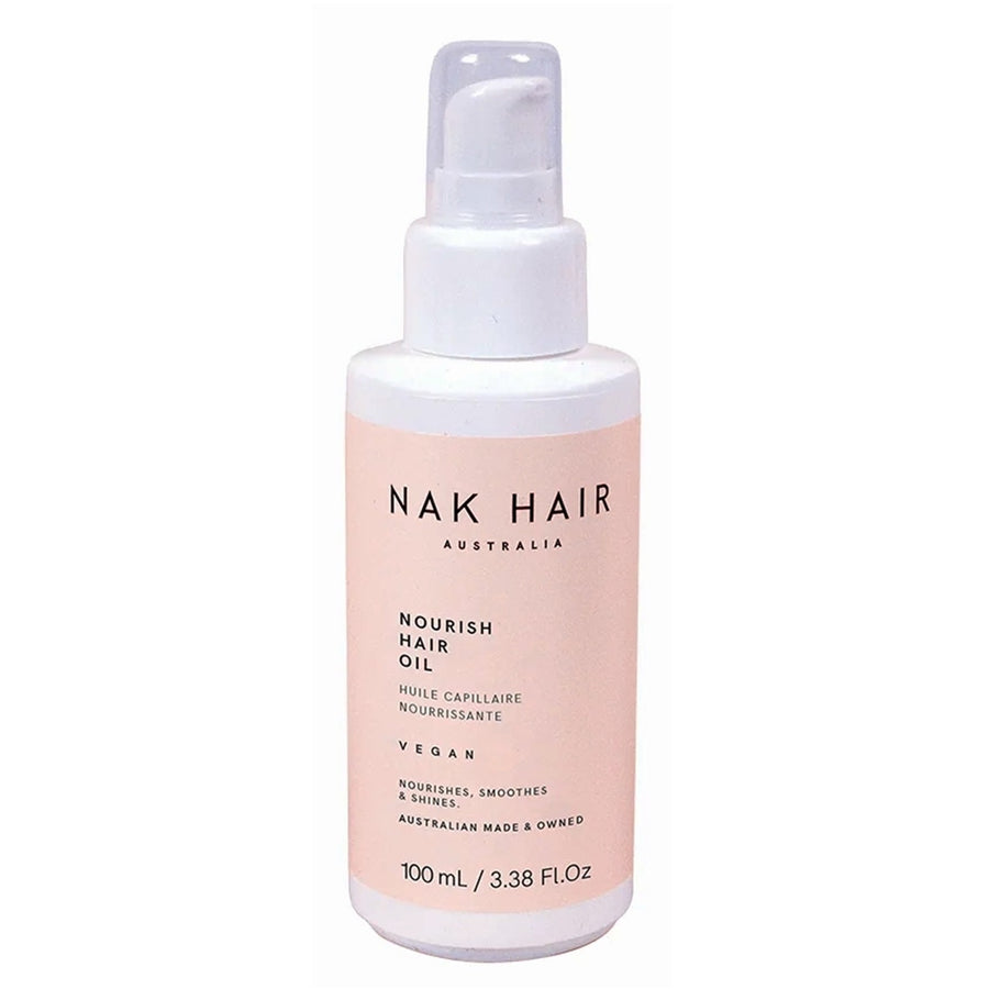 Nak Hair Nourish Hair Oil is designed to help detangle and smooth dry or damaged hair.