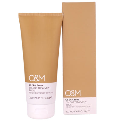 O&M Clean Tone Beige Colour Treatment helps to keep your hair colour looking fresh, nourished and shiny like you have just left the the s