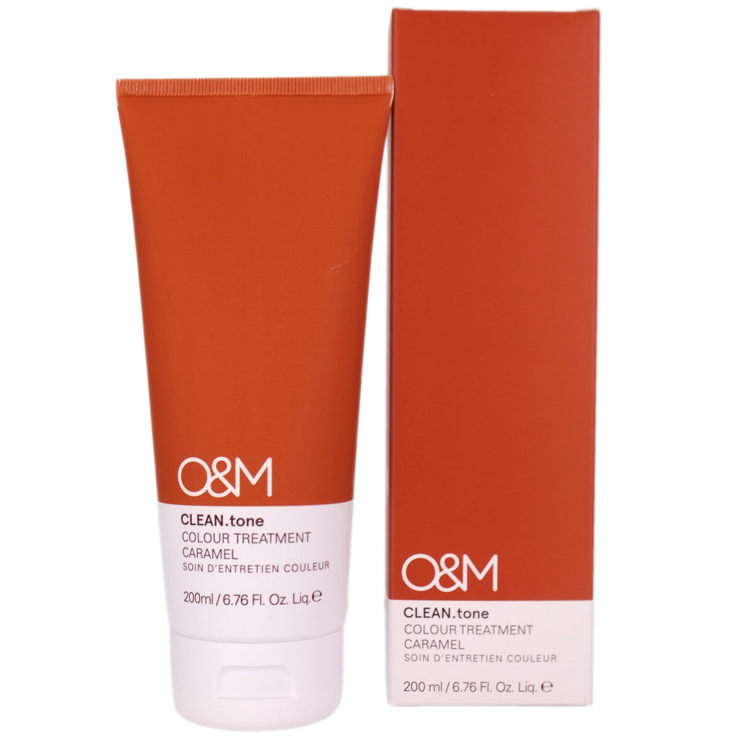 O&M Clean Tone Caramel Colour Treatment helps to keep your hair colour looking fresh, nourished and shiny like you have just left the the salon.