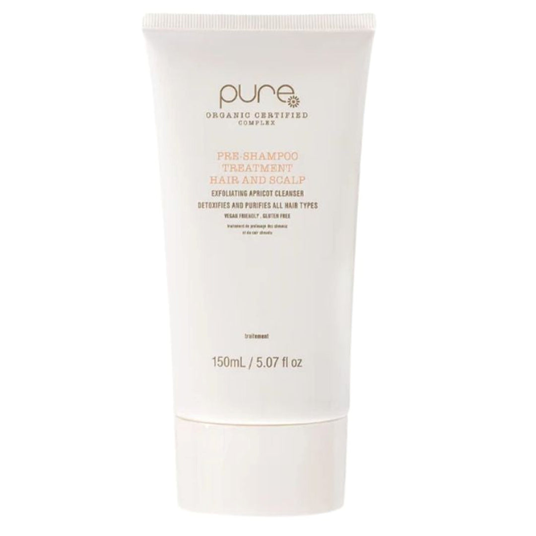 Pure Pre-Shampoo Treatment is an enriched pre-wash exfoliation treatment designed to be used before shampooing for an intense hair and scalp detox.