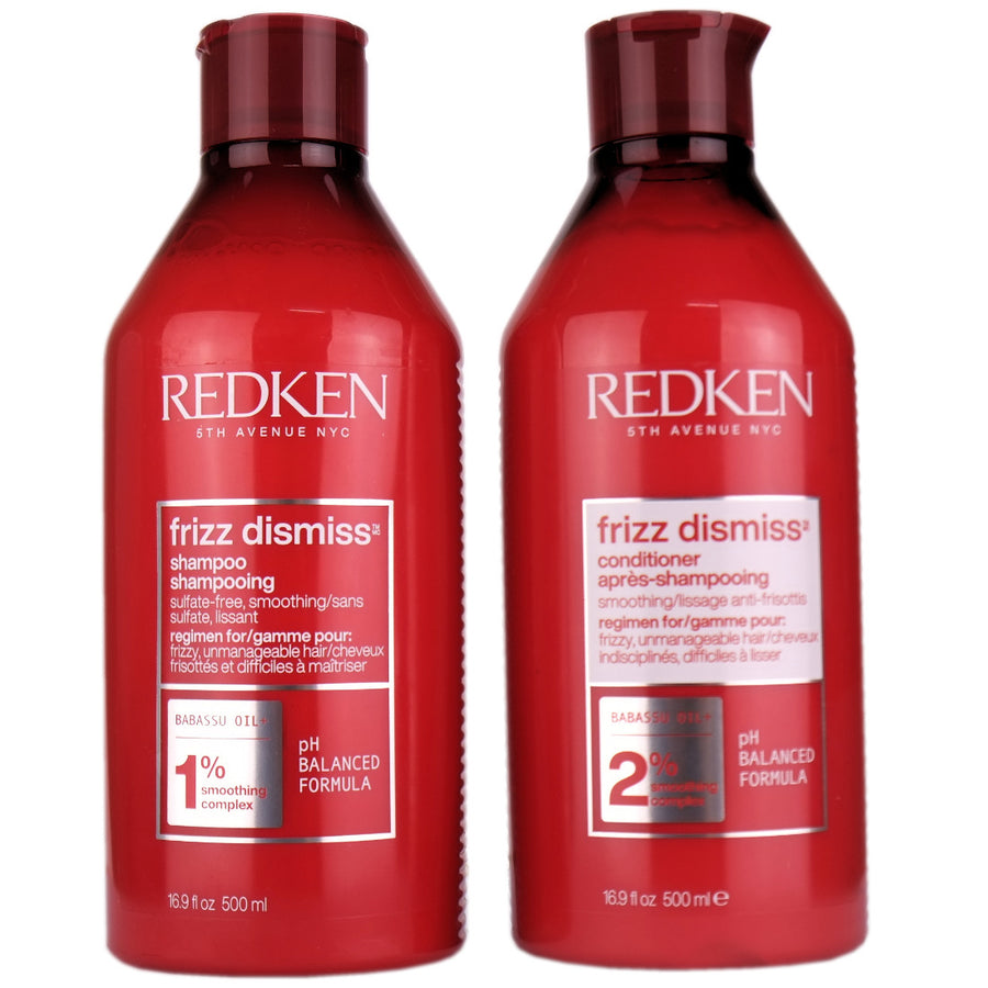 <strong>Redken Frizz Dismiss Shampoo and Conditioner 500ml Duo</strong> are the perfect collection to hair care products that provide smoothing benefits and humidity protection for all types of frizzy hair.